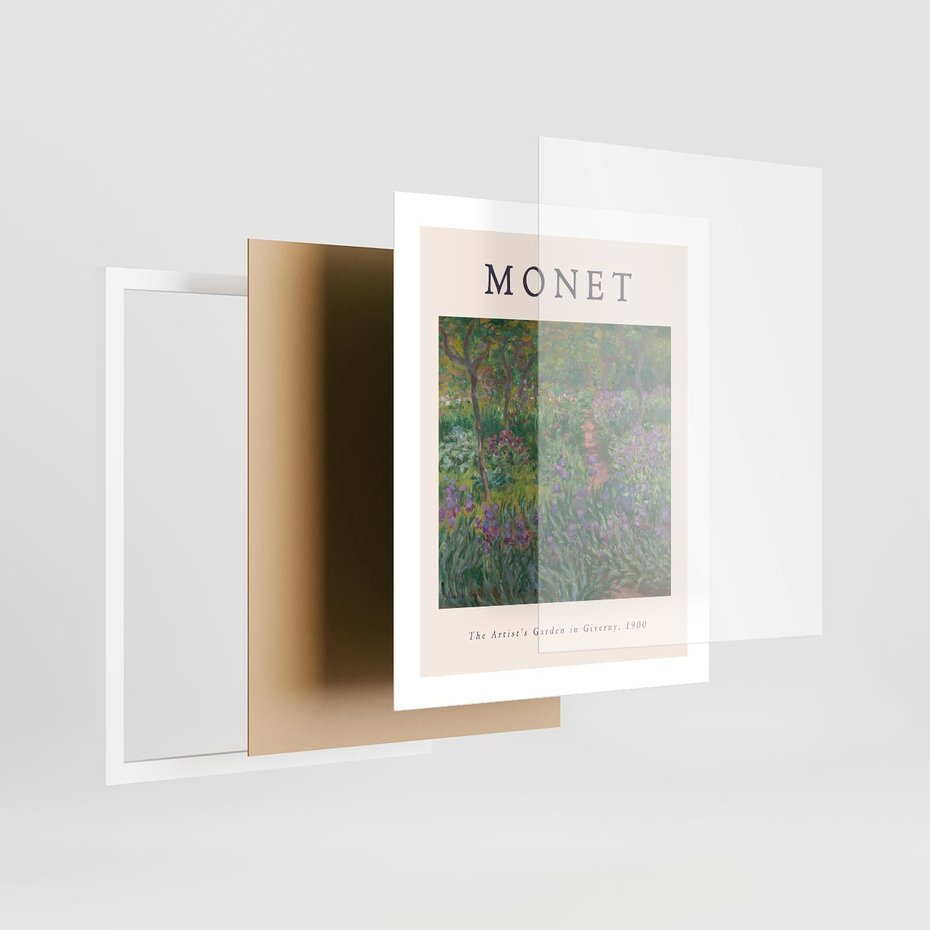 Plakat w ramie 40x50 - Reprodukcja Moneta - Monet, reprodukcja - rama biała