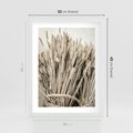 Plakat w ramie 30x40 - Letni Plon - zboże, kłosy zboża - rama biała
