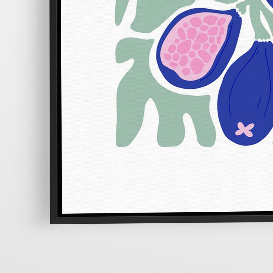 Obraz w ramie 70x100 - Figi Fioletu - figi, sztuka nowoczesna - rama czarna