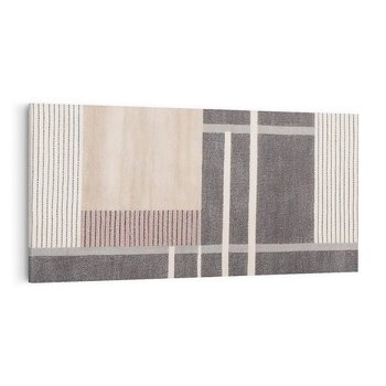 Obraz na płótnie 140x70 - Harmonia skradzionych odcieni - symetryczne, geometryczne pasy