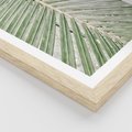 Plakat w ramie 30x40 - Jasna Zieleń Palmy - liść palmy, zbliżenie - rama drewno