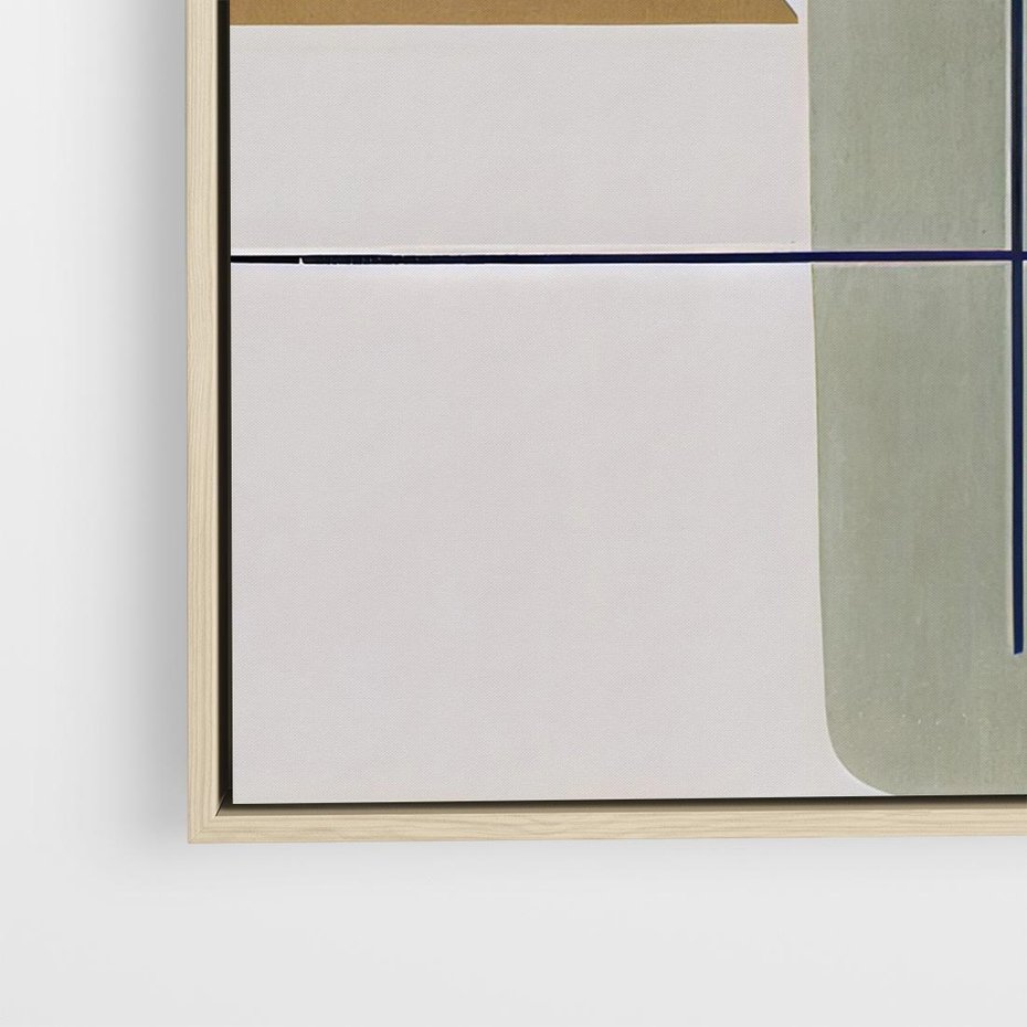 Obraz w ramie 50x50 - Sztuka Abstrakcji - geometryczne kształty, kolorowe prostokąty - rama drewno