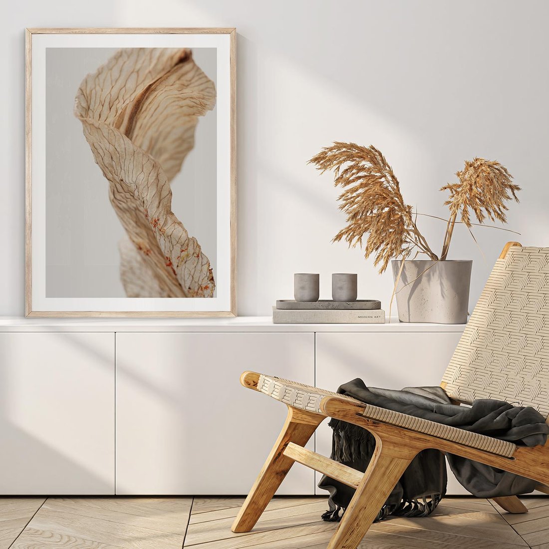 Plakat w ramie 50x70 - Suszone piękno - susz, suche - rama drewno