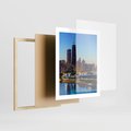 Plakat w ramie 40x50 - Miasto nad Rzeką - miasto, rzeka - rama drewno