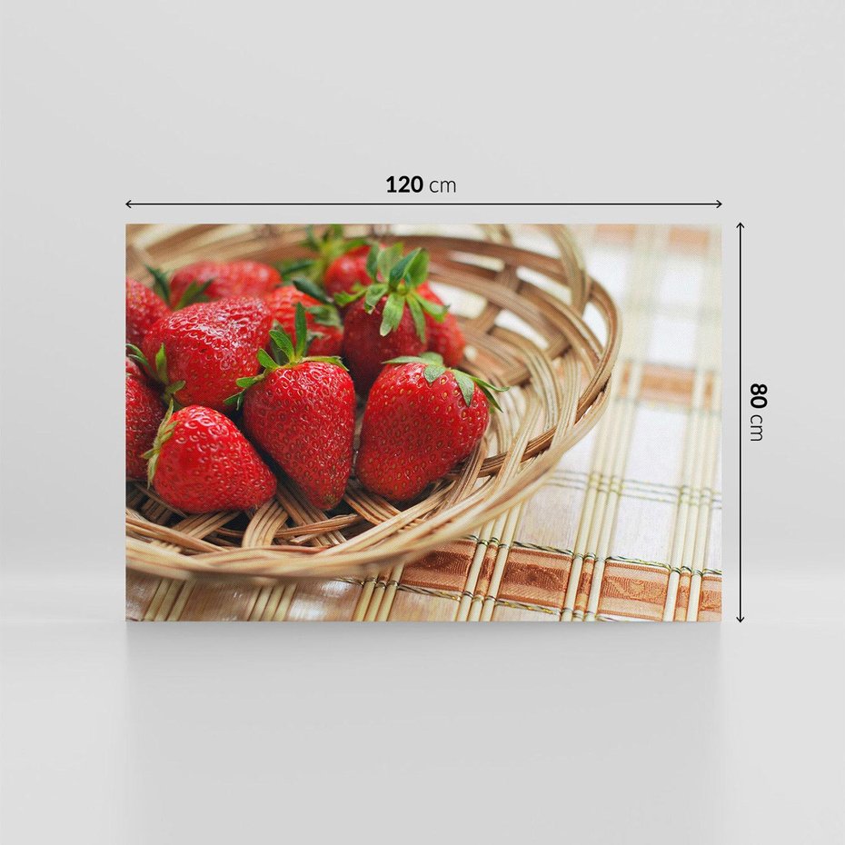 Obraz na płótnie 120x80 - Truskawka Radość Lata - truskawka, owoc