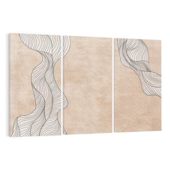 Obraz na płótnie 120x80 - Symfonia uczuć i kształtów - delikatna kompozycja, falujące linie