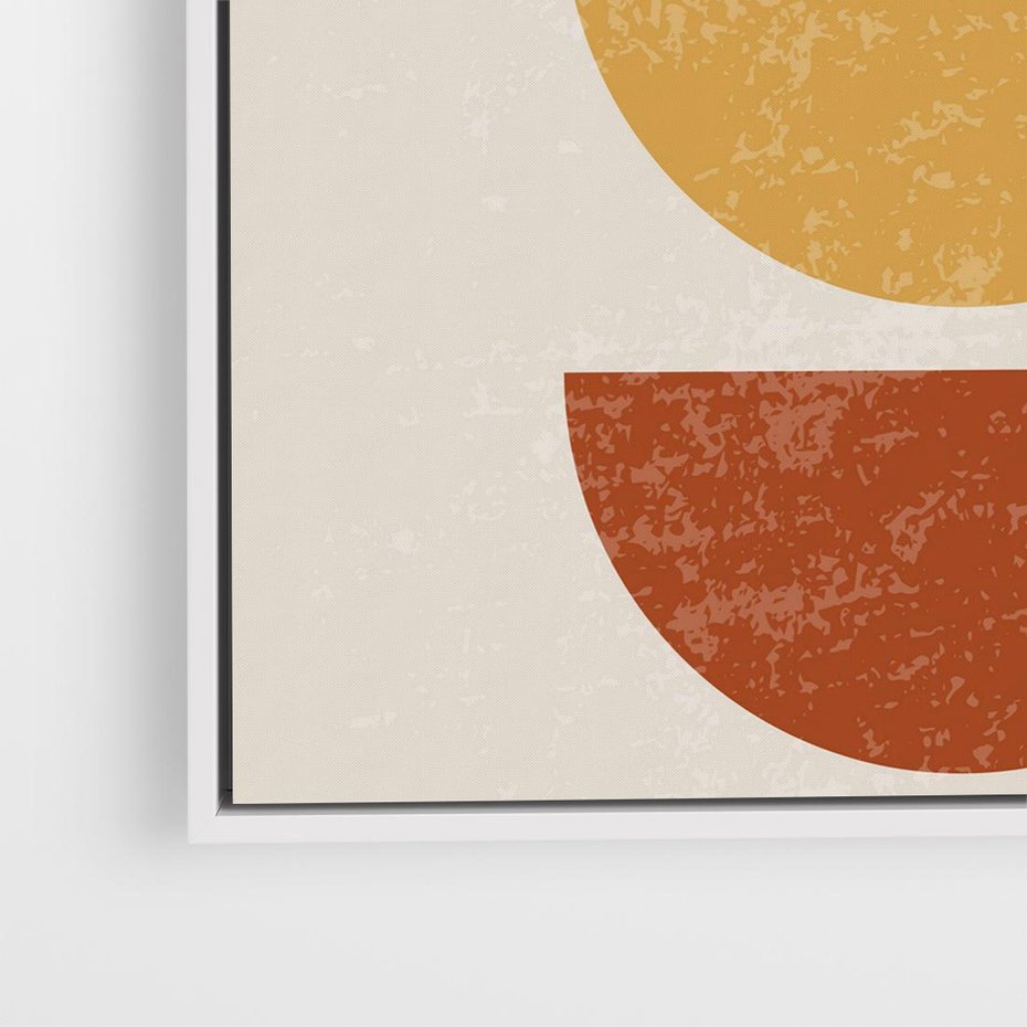 Obraz w ramie 50x50 - Geometryczne Wibracje - boho plakat, geometryczny - rama biała