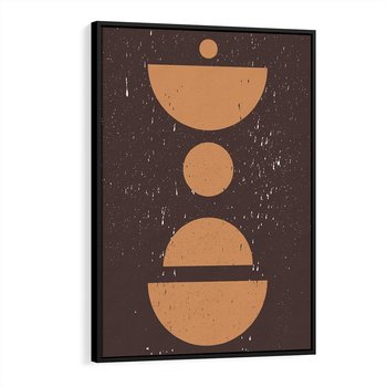 Obraz w ramie 70x100 - Impulsy Przestrzeni - mid century styl, nowoczesna grafika - rama czarna