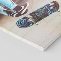 Obraz na płótnie 70x70 - Skateboardowe Rytmy na Desce - deskorolka, skateboard