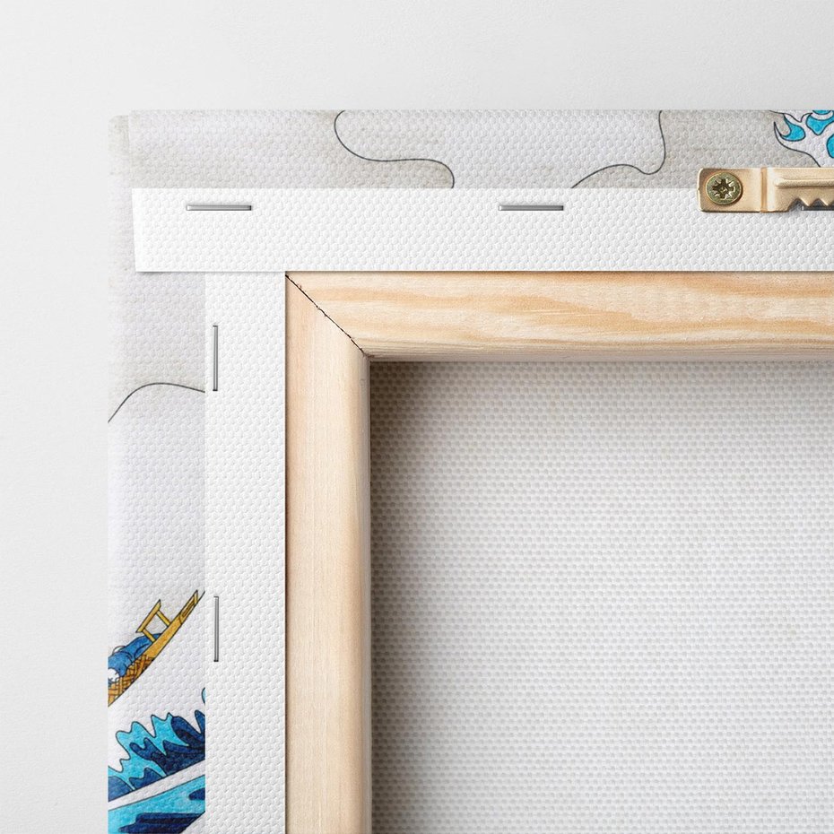 Obraz na płótnie 70x70 - Wzburzone Morze - wielka fala w kaganawie, Hokusai