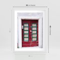 Plakat w ramie 30x40 - Retro Przez Drzwi - drzwi, retro - rama biała