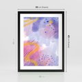 Plakat w ramie 30x40 - Migotliwe Wnętrza Kształtów - abstrakcyjny plakat, pastelowe kolory - rama czarna