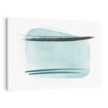 Obraz na płótnie 100x70 - Turkusowy Świat - minimlizm, abstrakcja