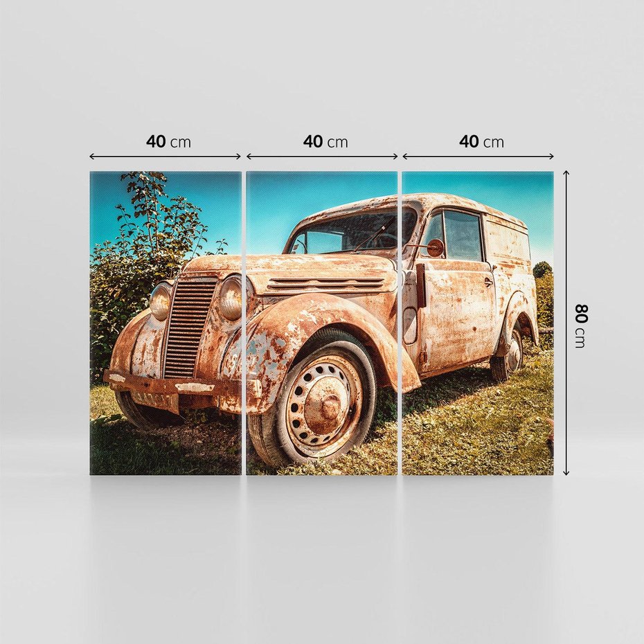 Obraz na płótnie 120x80 - Retro Samochód - retro, samochód