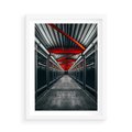Plakat w ramie 50x70 - Nieskończoność Przestrzeni - korytarz, perspektywa - rama biała