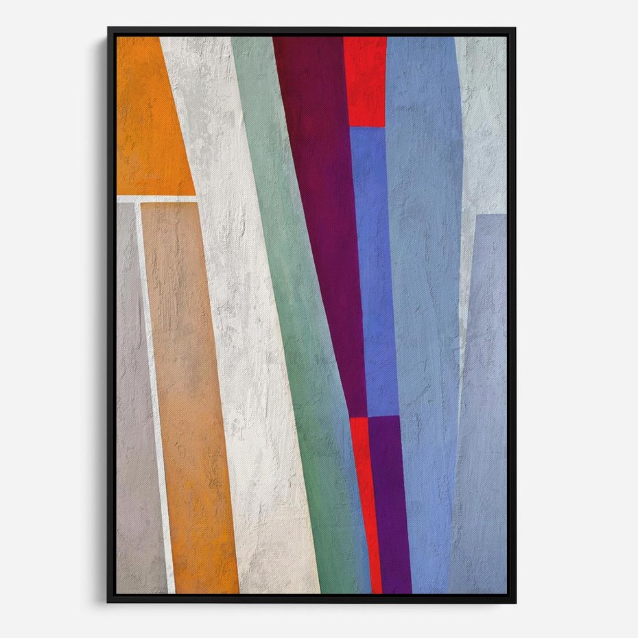 Obraz w ramie 50x70 - Księga Ukrytych Odbić - abstrakcyjne dziwne kształty, olejny obraz - rama czarna