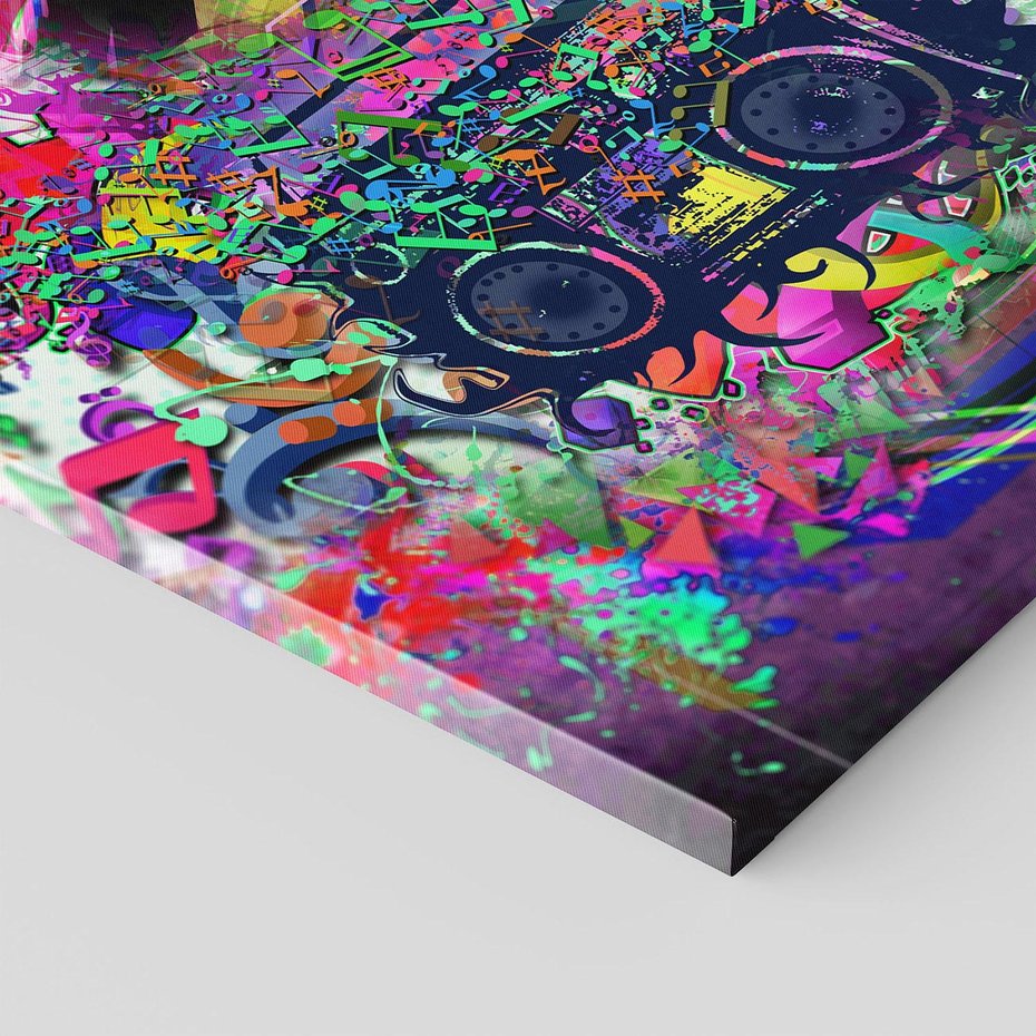Obraz na płótnie 40x40 - Harmonia Muzyki - grafika, muzyka