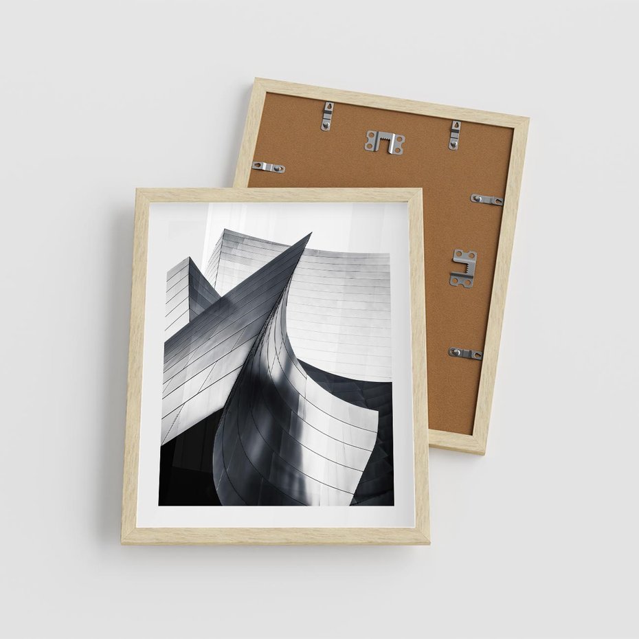 Plakat w ramie 40x50 - Miasto Współczesności - architektura, nowoczesne budynki - rama drewno