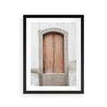 Plakat w ramie 30x40 - Śródziemnomorskie Drzwi Czasu - fotografia starych drzwi, śródziemnomorska architektura - rama czarna