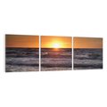 Obraz na płótnie 90x30 - Zachód Słońca Nad Morzem - zachód słońca,