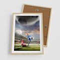 Plakat w ramie 50x70 - Ekscytacja Sportowego Świata - gol, mecz - rama drewno