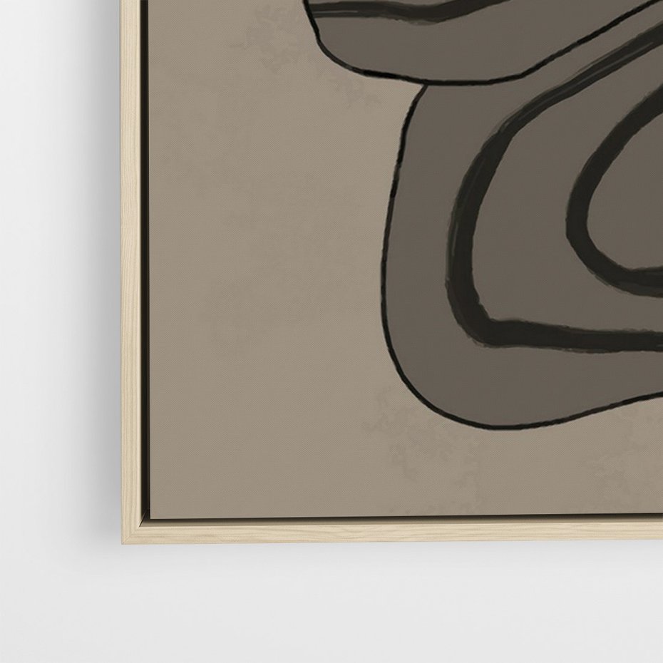 Obraz w ramie 70x100 - Niezwykłe Przesilenia - nowoczesna geometryczna sztuka, loftowe wnętrze - rama drewno