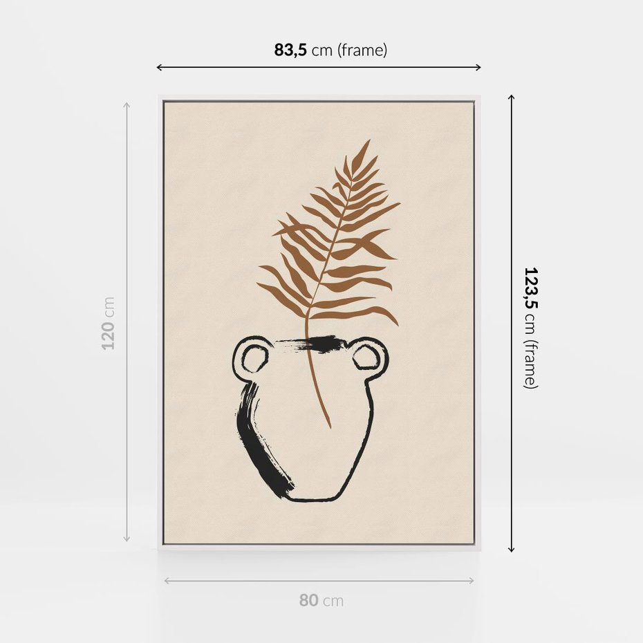 Obraz w ramie 80x120 - Wewnętrzne Opowieści - boho, nowoczesna sztuka - rama biała