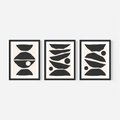 Zestaw obrazy w ramie 50x70 galeria - Abstrakcyjne, kształty, geometryczne - rama czarna