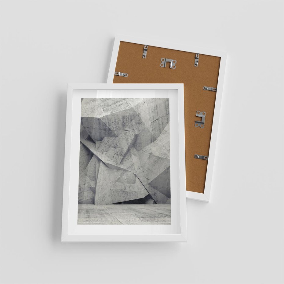 Plakat w ramie 30x40 - Architektura w trójwymiarowym wymiarze - architektura, 3D - rama biała