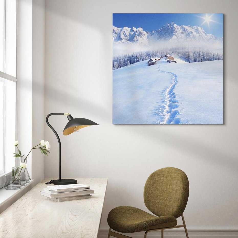 Obraz na płótnie 30x30 - Magia zimowych gór - zima, góry