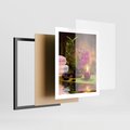Plakat w ramie 40x50 - Światło Świecących Kwiatów w Spa - spa, świaca - rama czarna