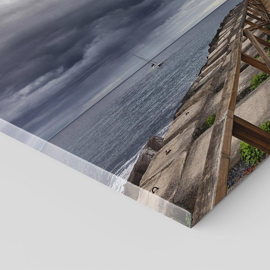 Obraz na płótnie 100x70 - Burzowe emocje - sztorm, morze