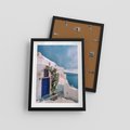 Plakat w ramie 30x40 - Urok Greckiej Wyspy - Santorini, Grecja - rama czarna