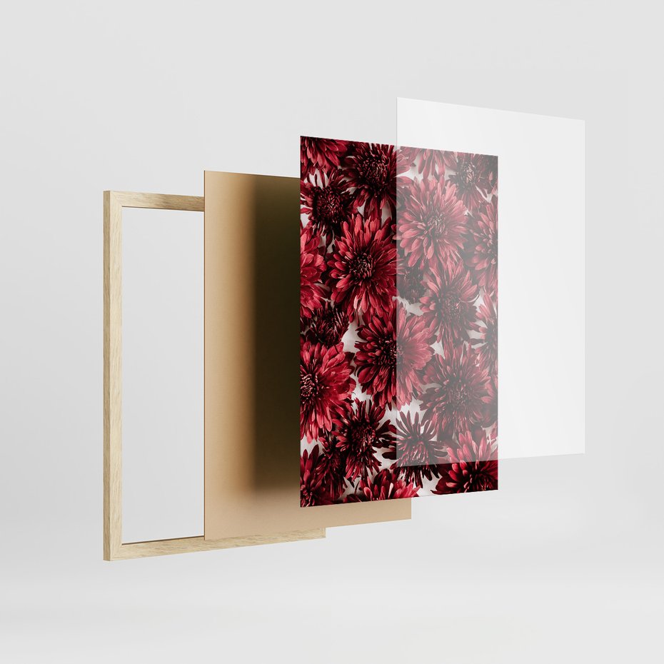 Zestaw obrazy w ramie 30x40 galeria - Twój, dzień, cytat, motywacja - rama drewno