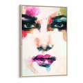 Obraz w ramie 50x70 - Eteryczna Głębia Dusz - portret twarz kobiety, wyraziste oczy - rama drewno
