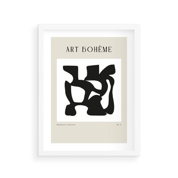 Plakat w ramie 30x40 - Boho Szepty - boho plakat, minimalizm - rama biała