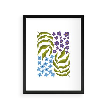 Plakat w ramie 50x70 - Księga Kształtów Bez Granic - kwiaty, sztuka nowoczesna - rama czarna