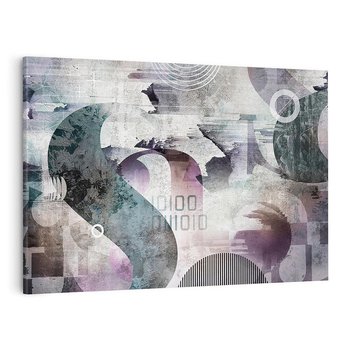 Obraz na płótnie 120x80 - Nocne opowieści w barwach - typografia, abstrakcja