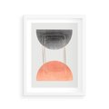 Plakat w ramie 30x40 - Sztuka Abstrakcji - minimalistyczny boho obraz, abstrakcyjny - rama biała