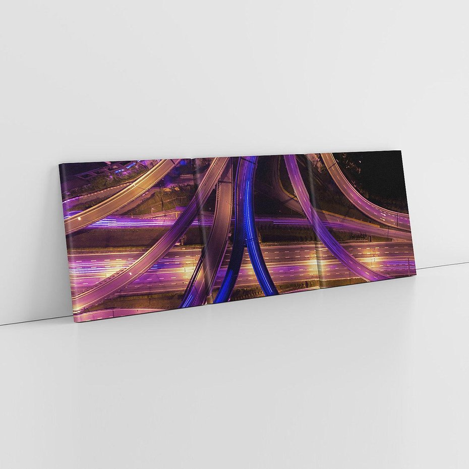 Obraz na płótnie 90x30 - Wiadukty i autostrada - Węzeł drogowy w USA - wiadukty, autostrada