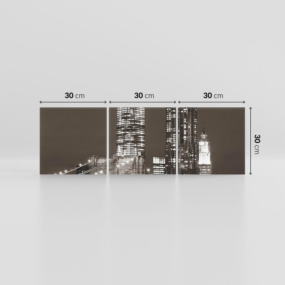 Obraz na płótnie 90x30 - Magia miasta nocą - miasto, noc