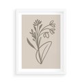 Plakat w ramie 50x70 - Kwiatowe Spektrum - nowoczesny plakat, subtelna sztuka - rama biała