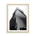 Plakat w ramie 50x70 - Falowany Wieżowiec na Fotografii - architektura, falowany wieżowiec - rama drewno