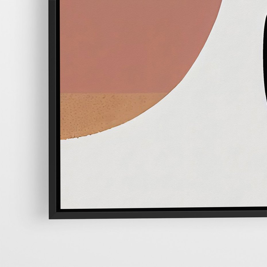 Obraz w ramie 50x70 - Emocje w akwarelach - geometryczne dziwne kształty, turkusowy - rama czarna