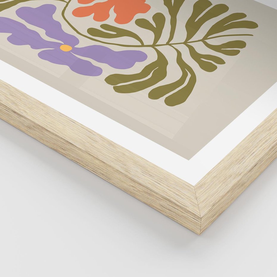 Plakat w ramie 30x40 - Bezgraniczne Impresje - kwiaty, abstrakcja - rama drewno