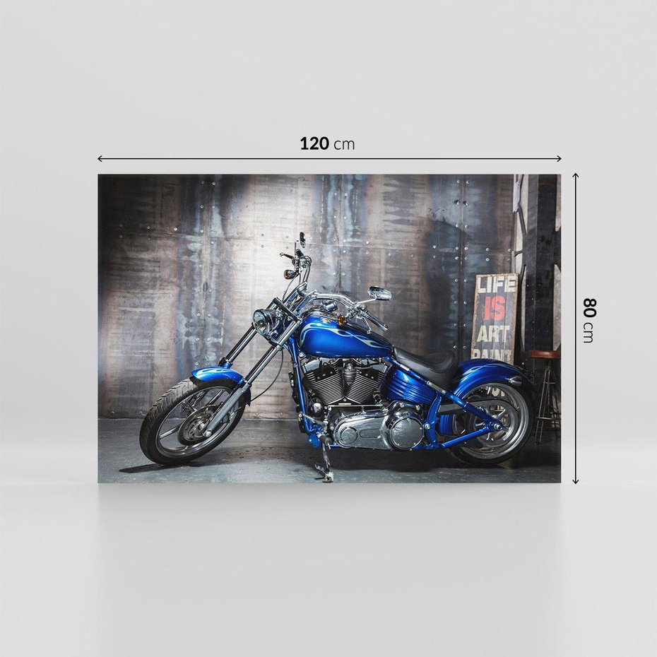 Obraz na płótnie 120x80 - Siła i wolność na dwóch kółkach - chopper, motocykl