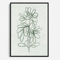 Obraz w ramie 70x100 - Spokojne Poddanie Naturze - zielony plakat, roślinne inspiracje - rama czarna