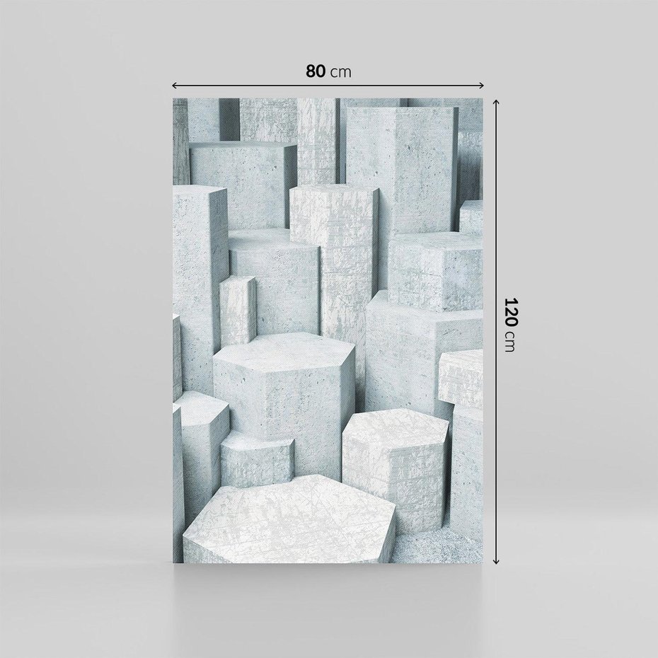 Obraz na płótnie 80x120 - Wymiarowe abstrakcje ożywiające przestrzeń - 3D, abstrakcja