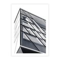 Plakat bez ramy 21x30 - Architektura Przyszłości: Czarno-Białe Ujęcie - nowoczesna architektura, czarno białe zdjęcie