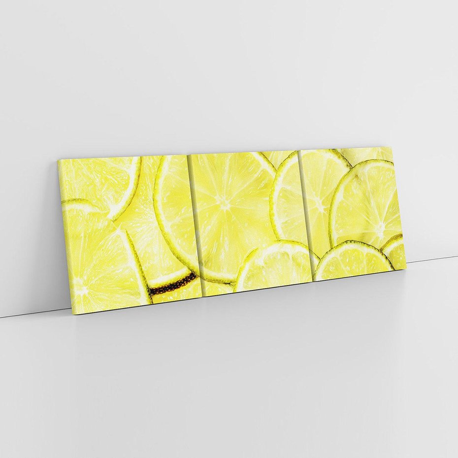 Obraz na płótnie 150x50 - Cytryny, Limonki - Owocowa Świeżość - cytryny, limonki